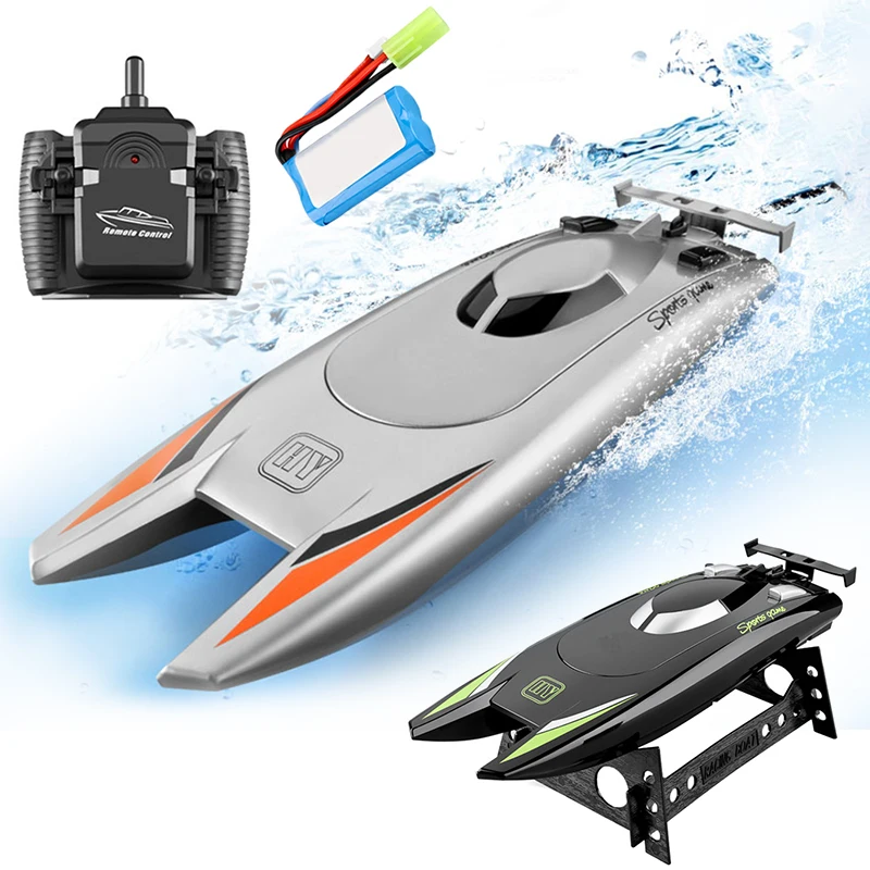 

805 25km/h Dual Motor RC Boat 7.4V Battery 2.4GHz High Speed Rechargeable Racing Speedboat 4 Channels Water Cooled Electric Toys