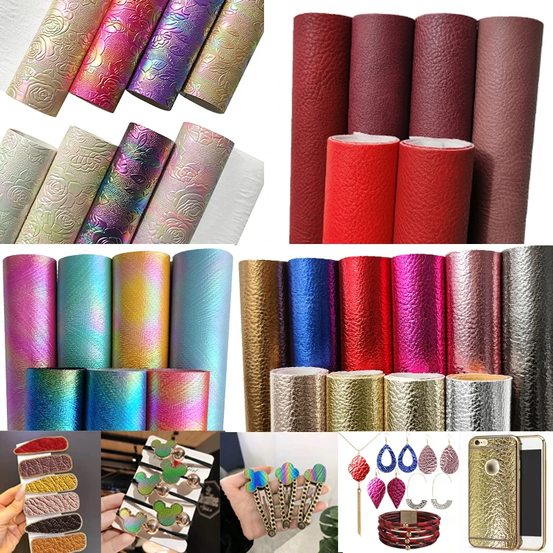 

PU Fabric Material Faux Leather Wholesale A4 Size 5-10pcs Set DIY Phone Cases Earrings Hair Clips Handbags
