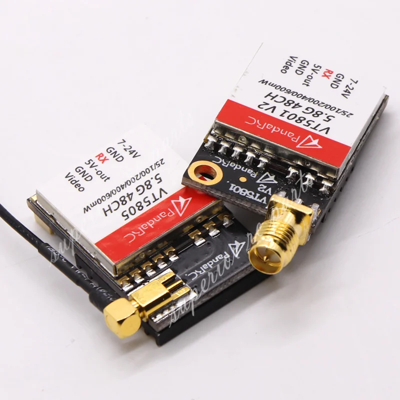 Видеопередатчик PandaRC VT5801 V2 VT5805 FPV 5 8 ГГц 48 каналов 25/100/200/400 МВт переключаемый OSD