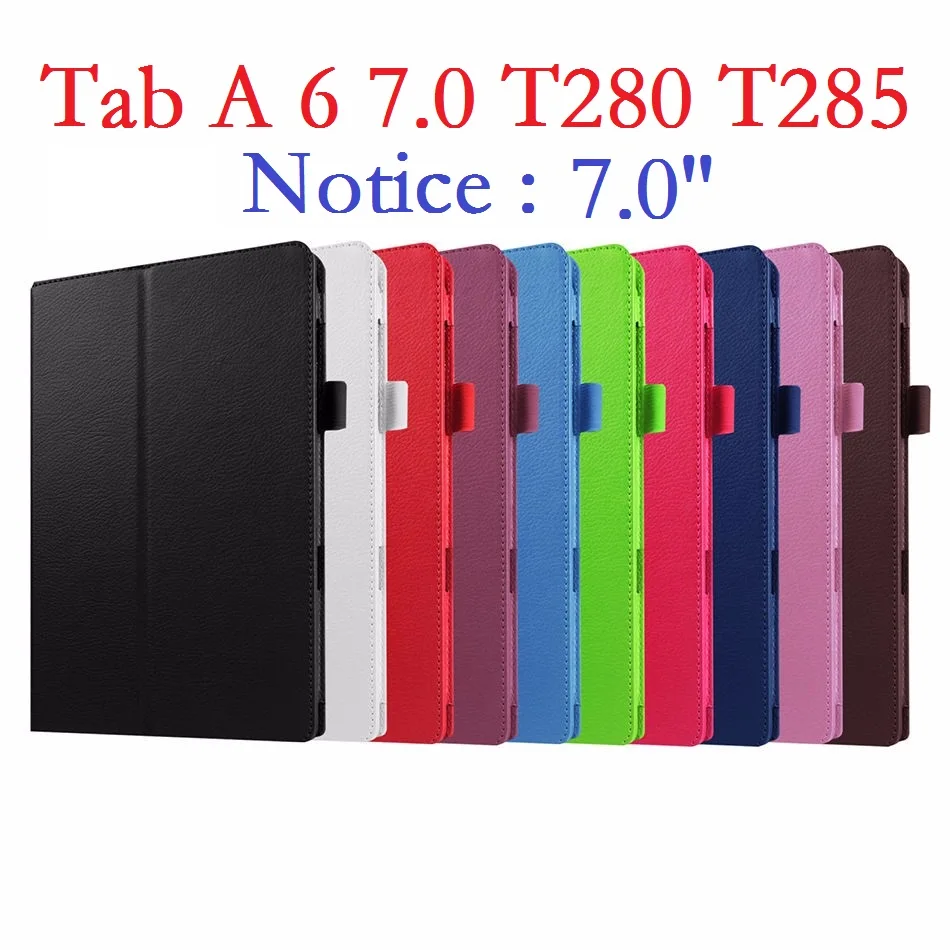 

Чехол для планшета Samsung Galaxy Tab A a6 7,0 дюйма, T280 T285 SM-T280 умный чехол из искусственной кожи с откидной крышкой и подставкой, защитный чехол