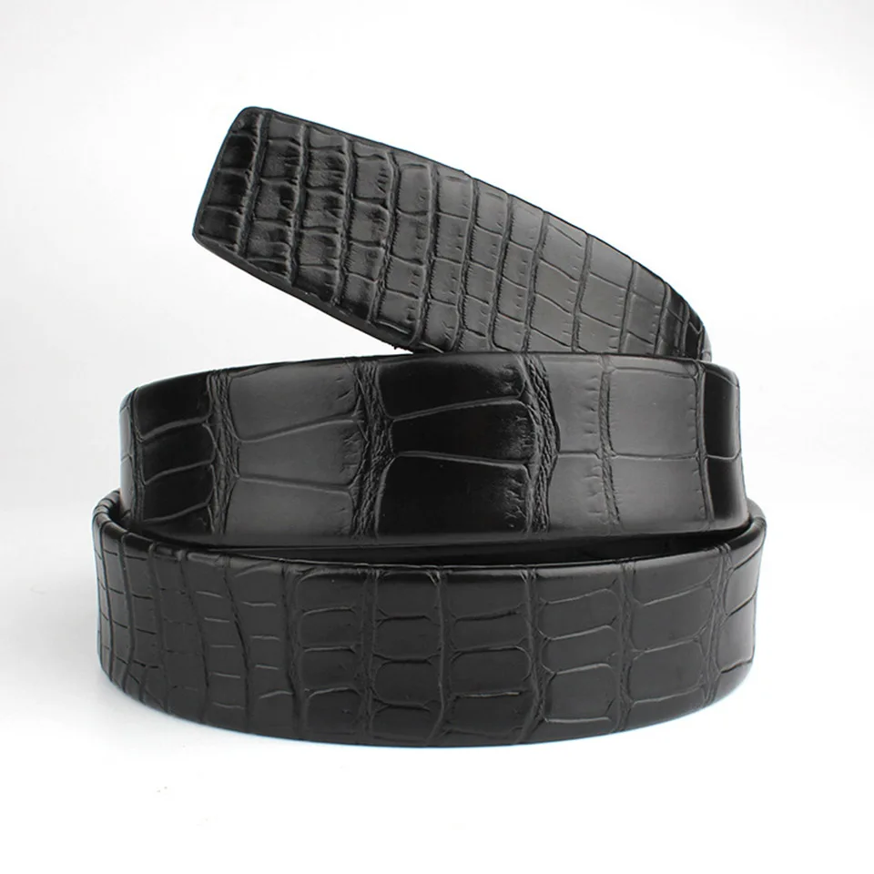 Fashion Trend Automatic Men'S Leather Belt Casual Personality Versatile Crocodile Leather Wear-Resistant Belt High Quality A3224