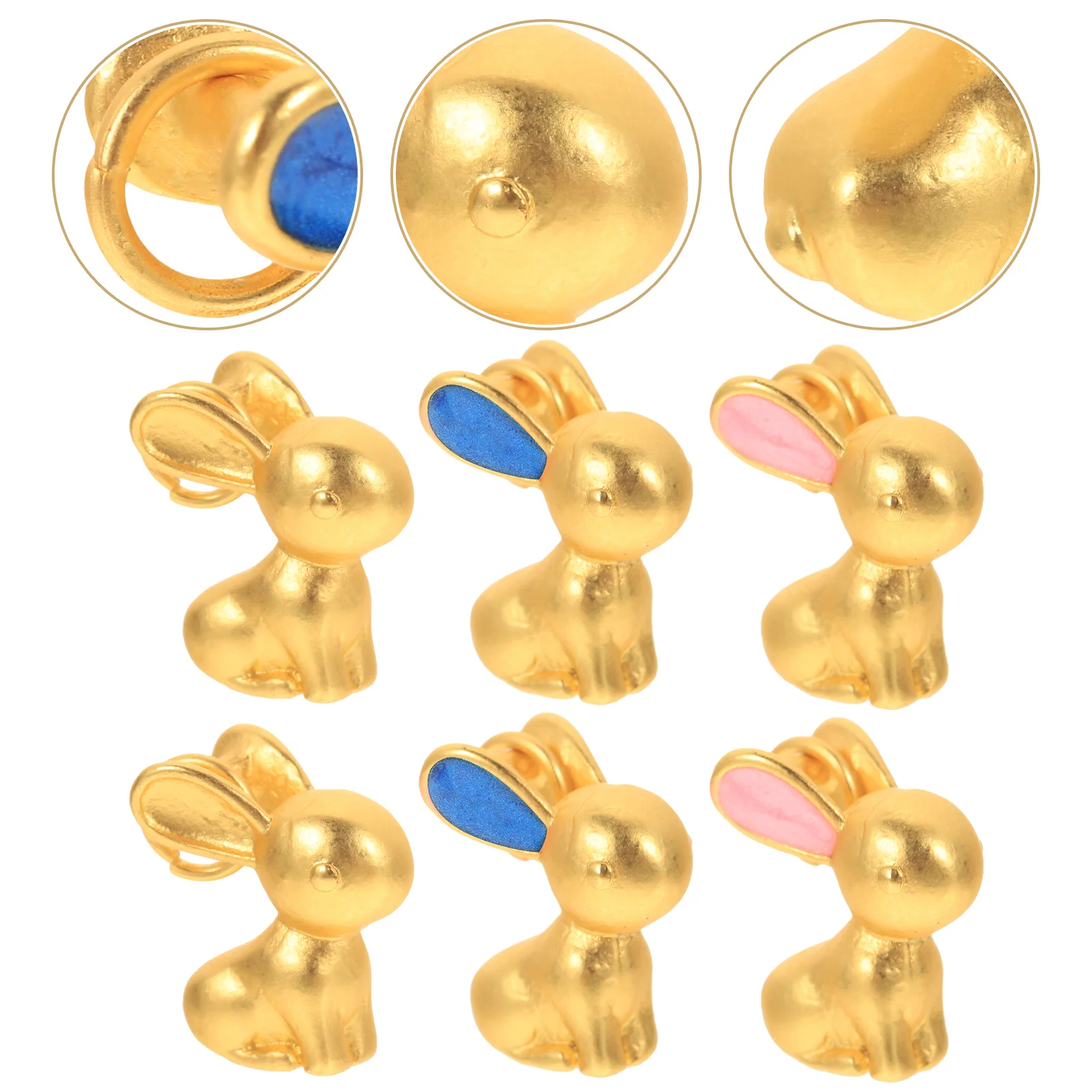 

6Pcs Making Charms DIY Rabbit Charms Pendants for Bracelet