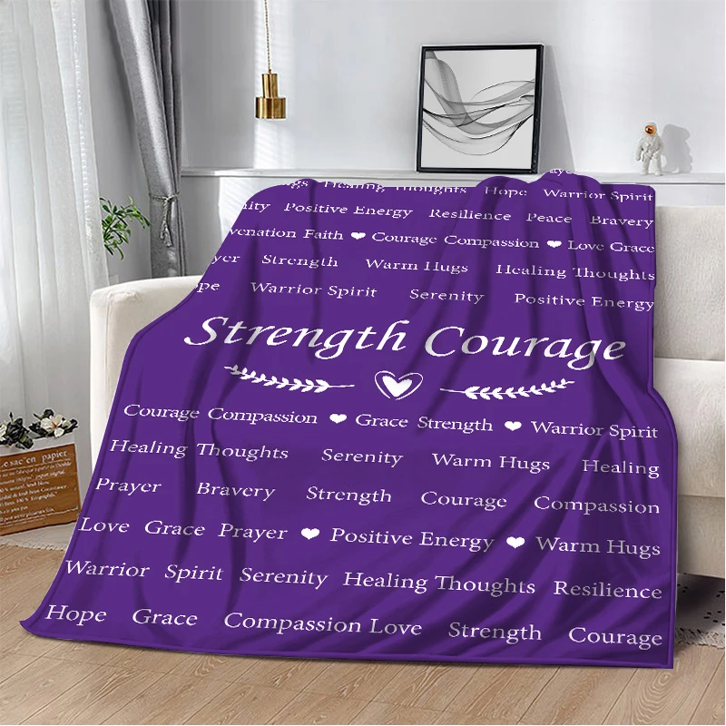 Фото BLANKET - Одеяло сострадания - Силовой мужество Супер мягкие теплые объятия, Получите подарочное одеяло Плюшевые лечебные мысли Позитивный эне №5