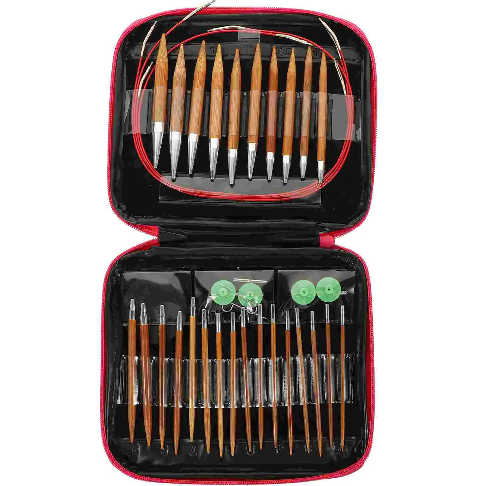 

Knitting Needle Knit Crochet Weaving Yarn Set Wooden Sweater Kit Interchangeable Pin Pointed Making Circular Knittin Detachable