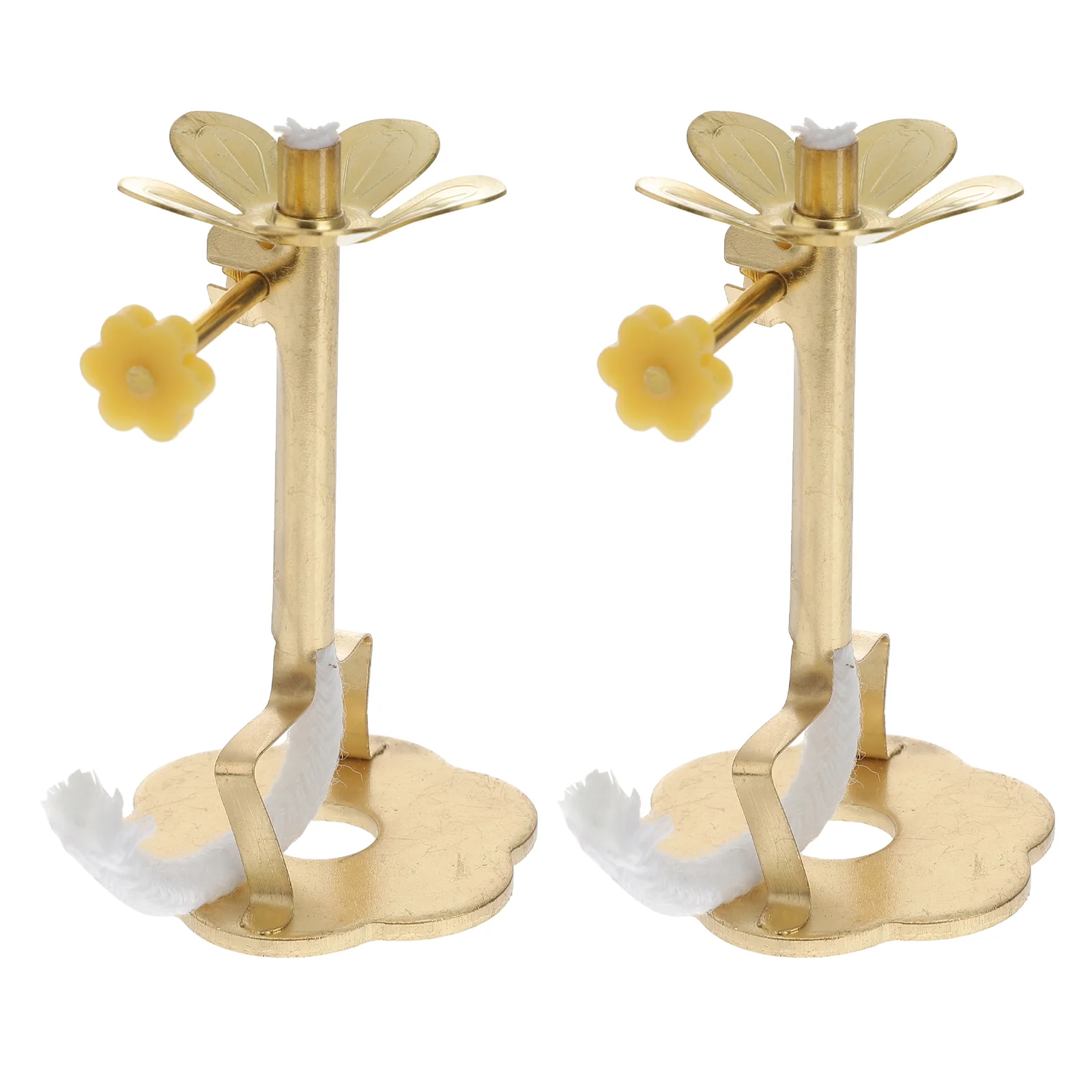 

2 Pcs Lamp Holder Hall Supply Home Wick Stand Ornament Vintage Lantern House Gadgets Telescopic Small