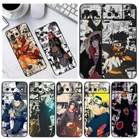 manga style anime naruto for google pixel 6 pro 6a 5a 5 4 4a xl 5g black phone case shockproof shell soft fundas coque capa