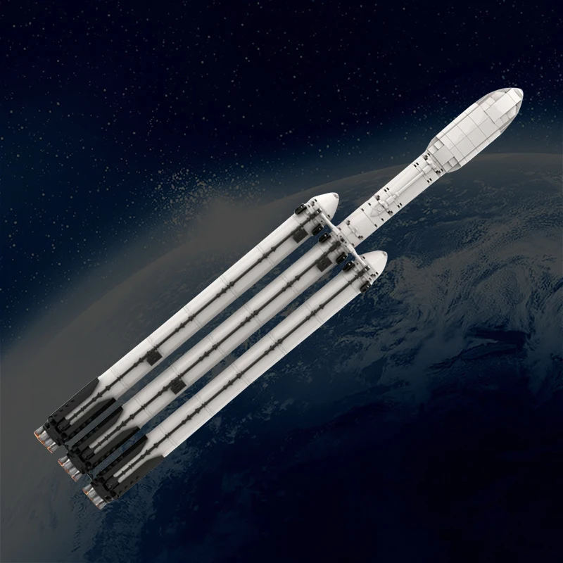 

Конструктор gobrick MOC V Scale, набор строительных блоков, сборка SpaceX Falcon, тяжелая звезда, игрушки для детей, подарок на день рождения
