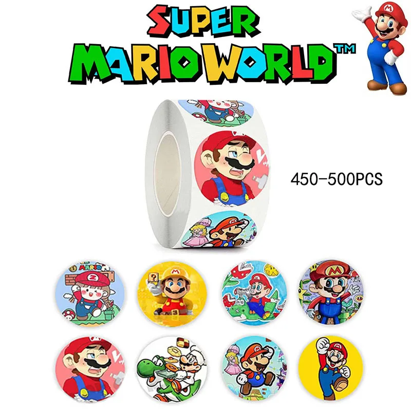 Новые наклейки серии Super Mario Bros мультяшная аниме-фигурка украшение с изображением