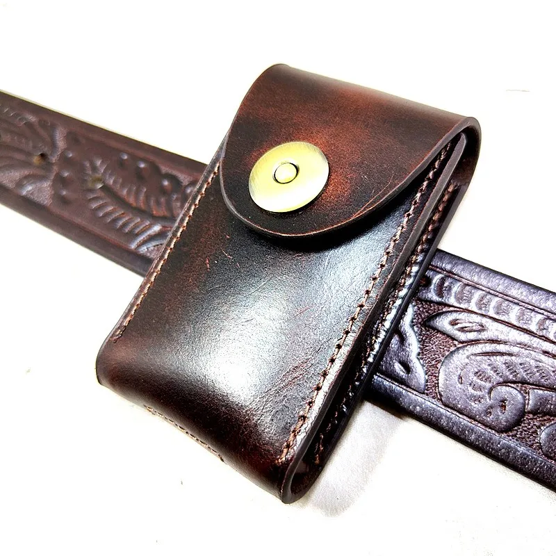 Car Key Case Leather Sheath Waist Bag  Keys Belt Pouch Key Fanny Pack Holder Wallet Organizer  Men 1652C