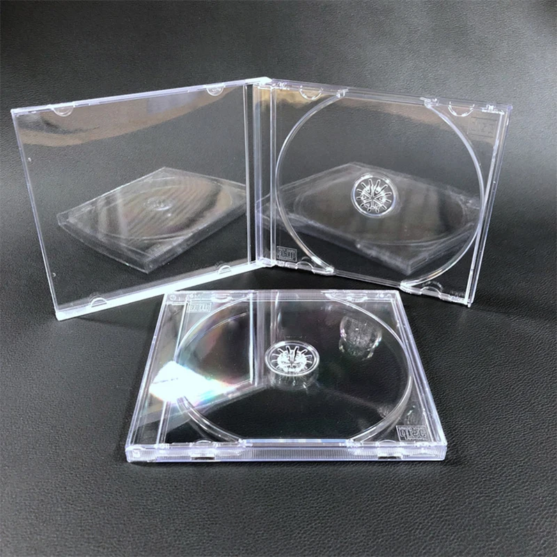 Фото Transparent Plastic Single Piece Disc Case CD Case Thickened CD DVD Disc Box Storage Organizer Box Album Box Cases №1