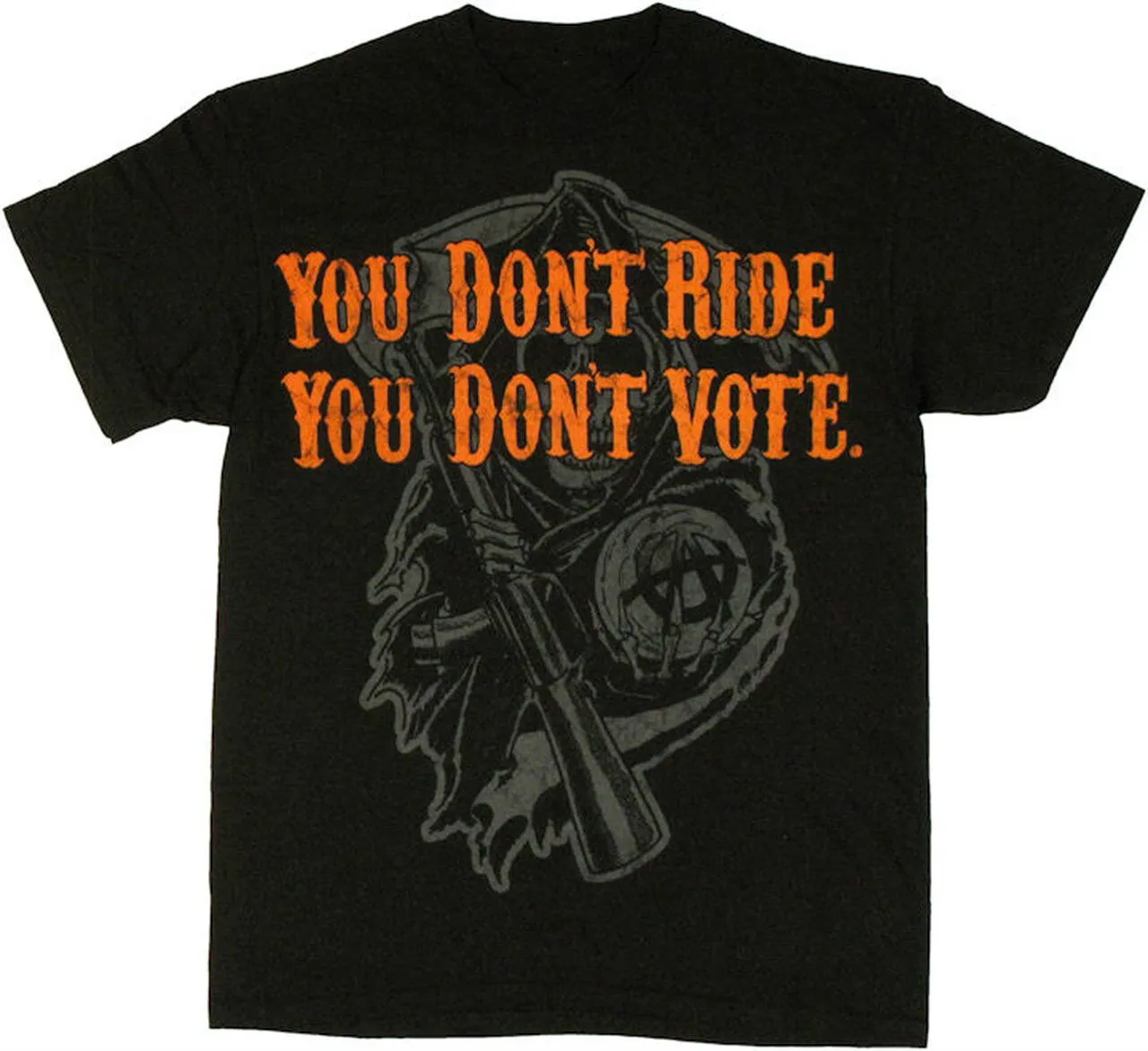 

Sons of Anarchy Don't Ride Vote Orange Printed Men's T-Shirt Summer Cotton Short Sleeve O-Neck Unisex T Shirt New S-3XL