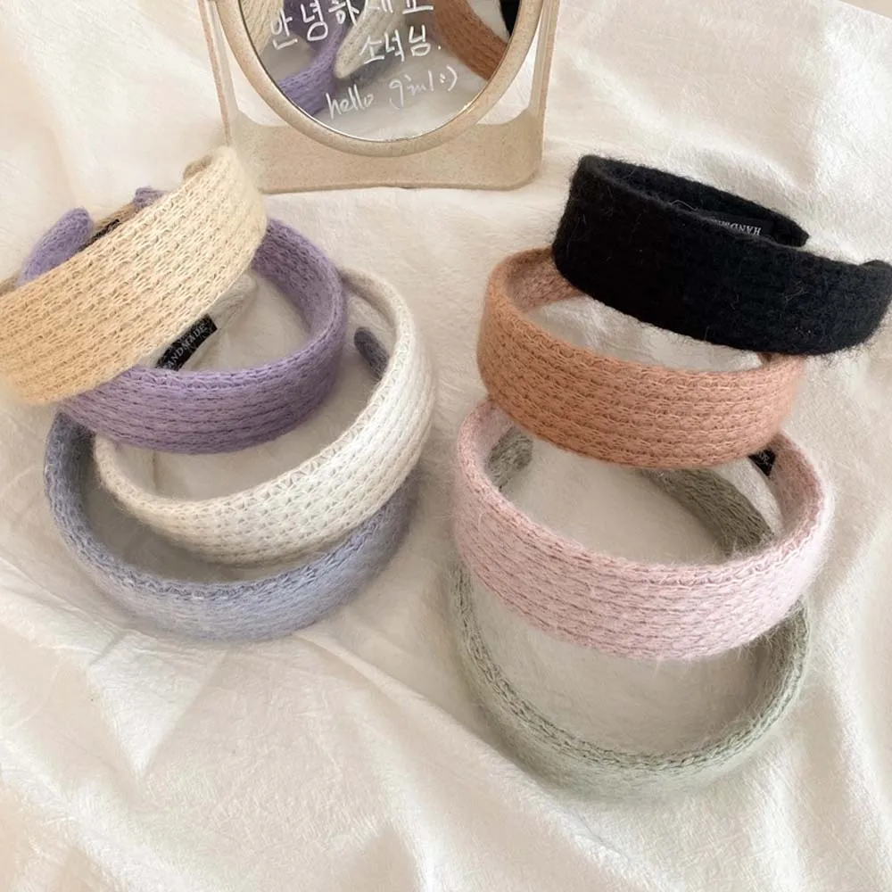 Mohair Knitted Hair Band Woolen Thread Headband Hair Accessories Hair Hoop