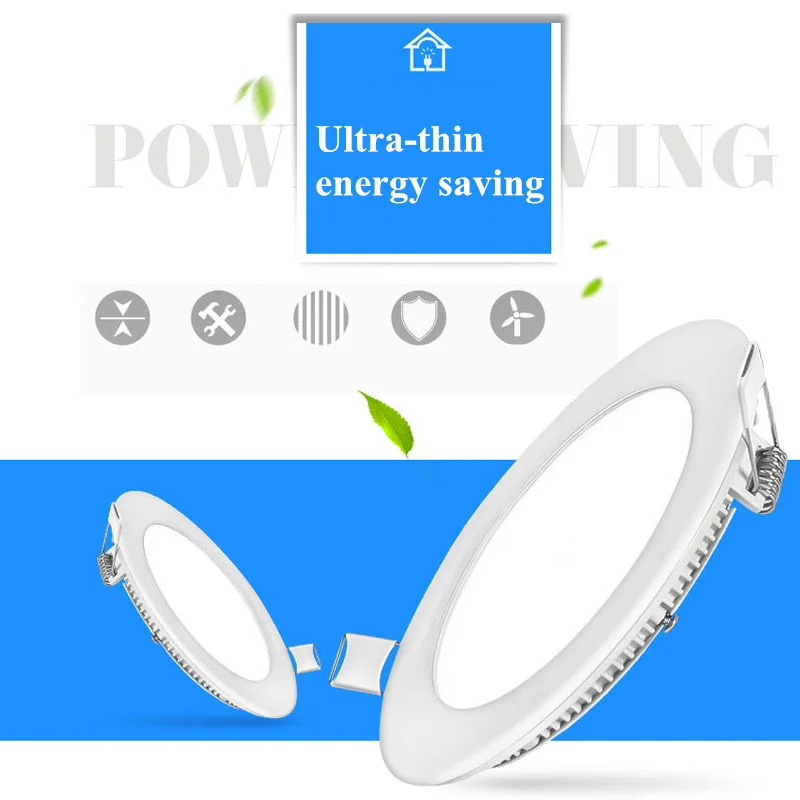 Встраиваемая энергосберегающая потолочная светодиодная панельная лампа