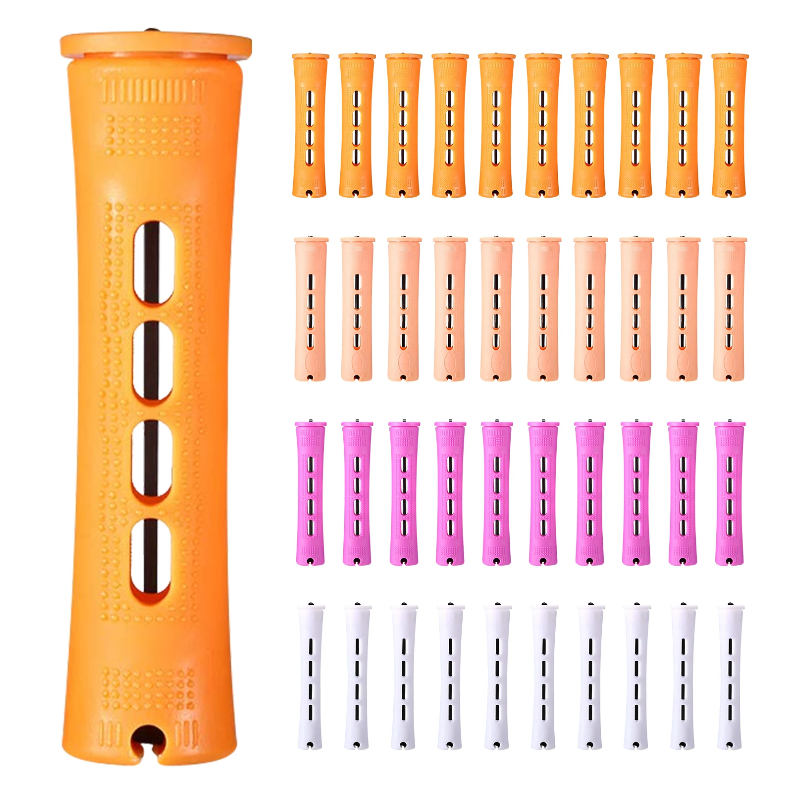 

40pcs 4Sizes Hair Rollers Hair Perm Rods Set Curlers Cold Wave Rods For Women Long Short Hair DIY Hairdressing Styling Tools