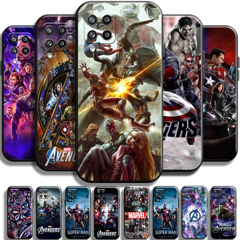 

Marvel Avengers Cover For Samsung Galaxy A22 A22 5G Phone Case Soft Shell Shockproof Funda Cover TPU Carcasa Full Protection