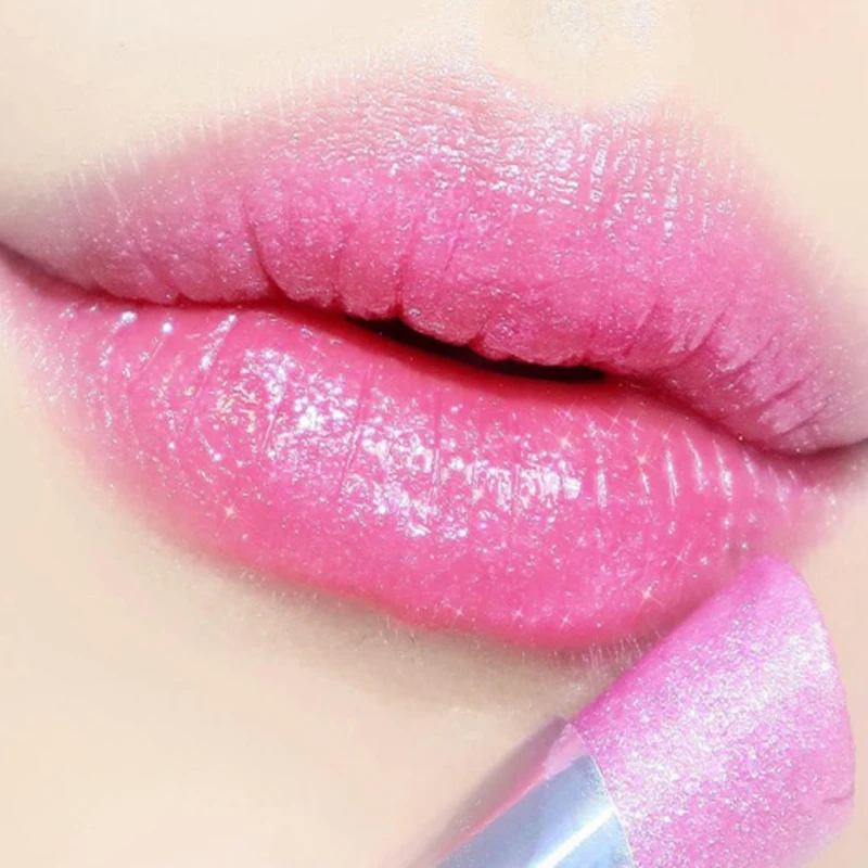 

Glitter Lipstick Waterproof Long Lasting Temperature Change Diamonds Matte Lipstick Non Stick Red Pink Lip Tint Makeup Cosmetic