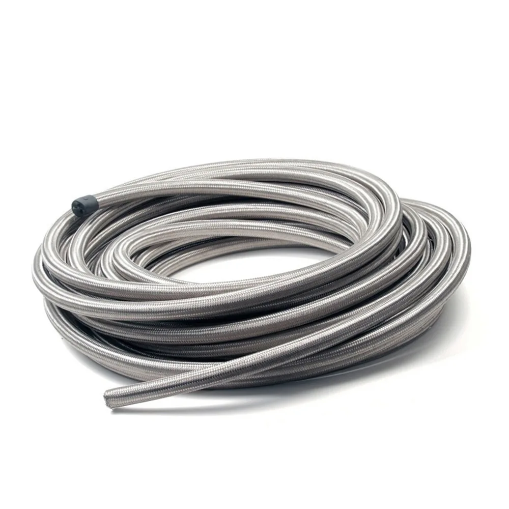 

1 Meters Universal Car Fuel Hose AN4/AN6/AN8/AN10 Oil Gas Line Nylon Stainless Steel Braided Pipeline Radiator Hose Fuel Pipes