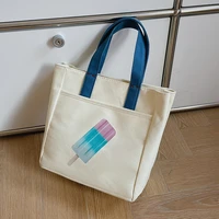 veryme casual large capacity canvas handbags simple tote female shoulder bags 2022 wide shopper pack big purses sac a main femme