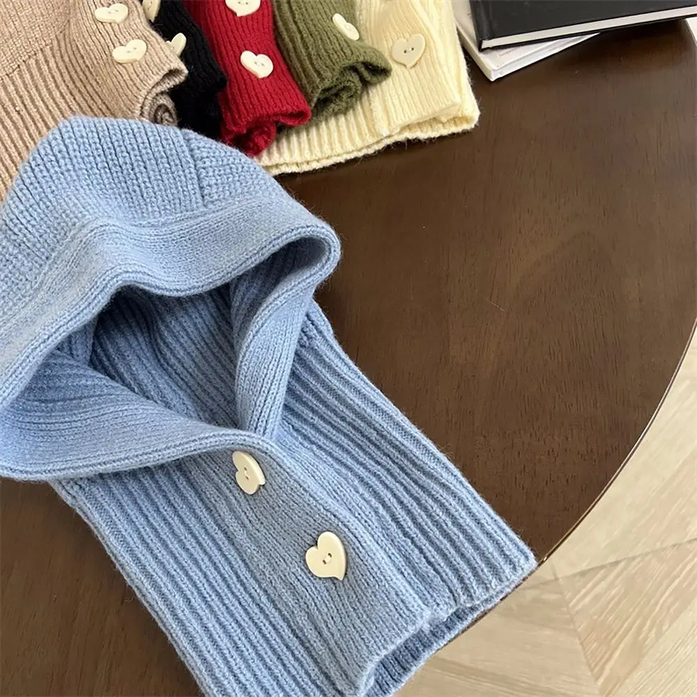 Сплошная цветная шерстяная вязаная детская шапка цельный детский шарф в