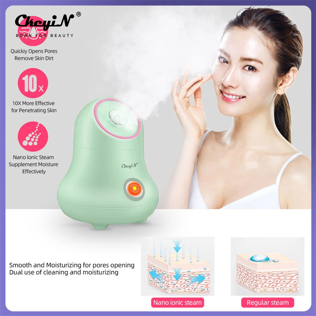 

CkeyiN отпариватель для лица горячий нано мистер распылитель увлажняющий крем для лица Уход за кожей увлажнитель для лица спа-распылитель глу...