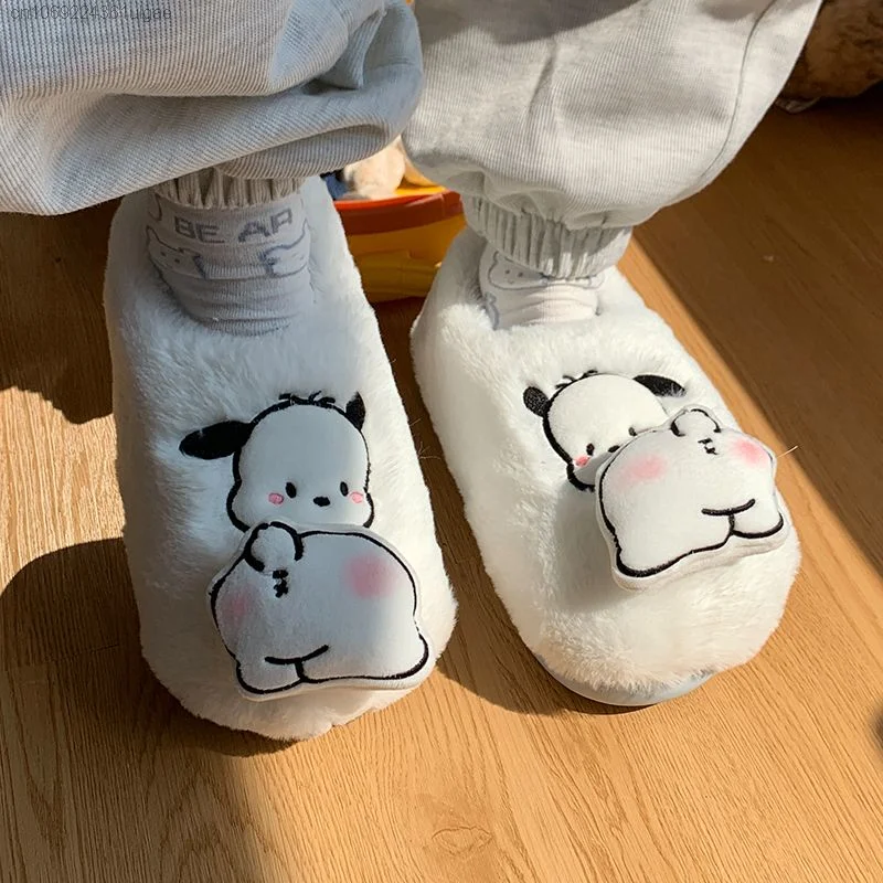 Новые Домашние хлопковые туфли Sanrio почточо кавайные женские осенне-зимние