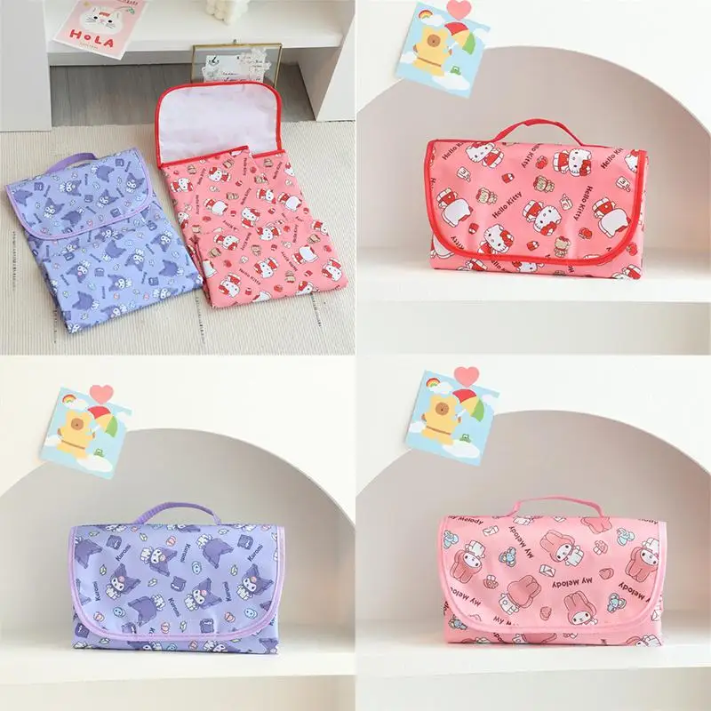

Sanrios Cartoon Picnic Mat Hello Kittys Kuromi Cinnamoroll Girl Heart Portable Foldable Thicken Outdoor Picnic Waterproof Pad