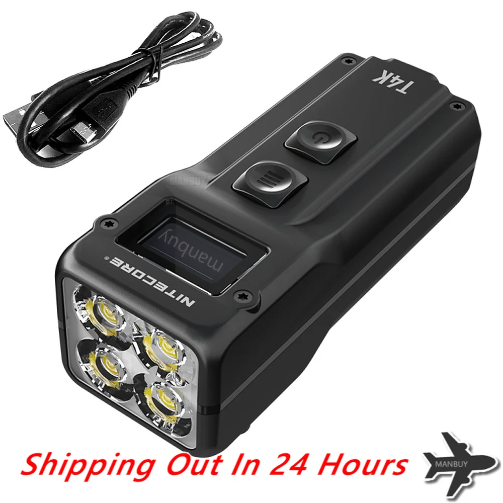 Мини - фонарик Nitecore T4K 4000 лм с аккумулятором походная кухня  военно тактическое