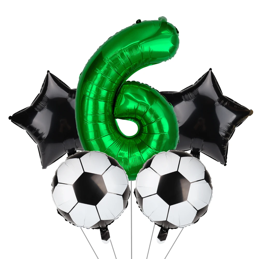 

32-дюймовые воздушные шары с цифрами, фольгированные футбольные вечерние, зеленый, черный воздушный шар с трофеем для мальчиков, украшение для дня рождения, детские подарки Globos