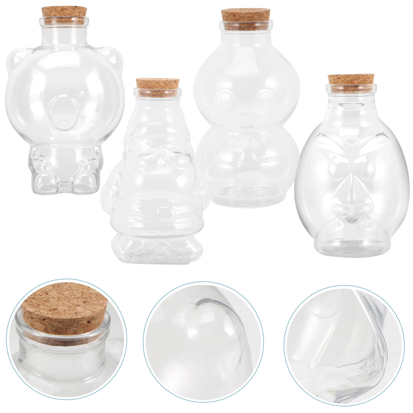 

12pcs Candy Container Candy Storage Jars Cookie Jar Cartoon Candy Jars Party Treats Bottle Candy Storage Bottles