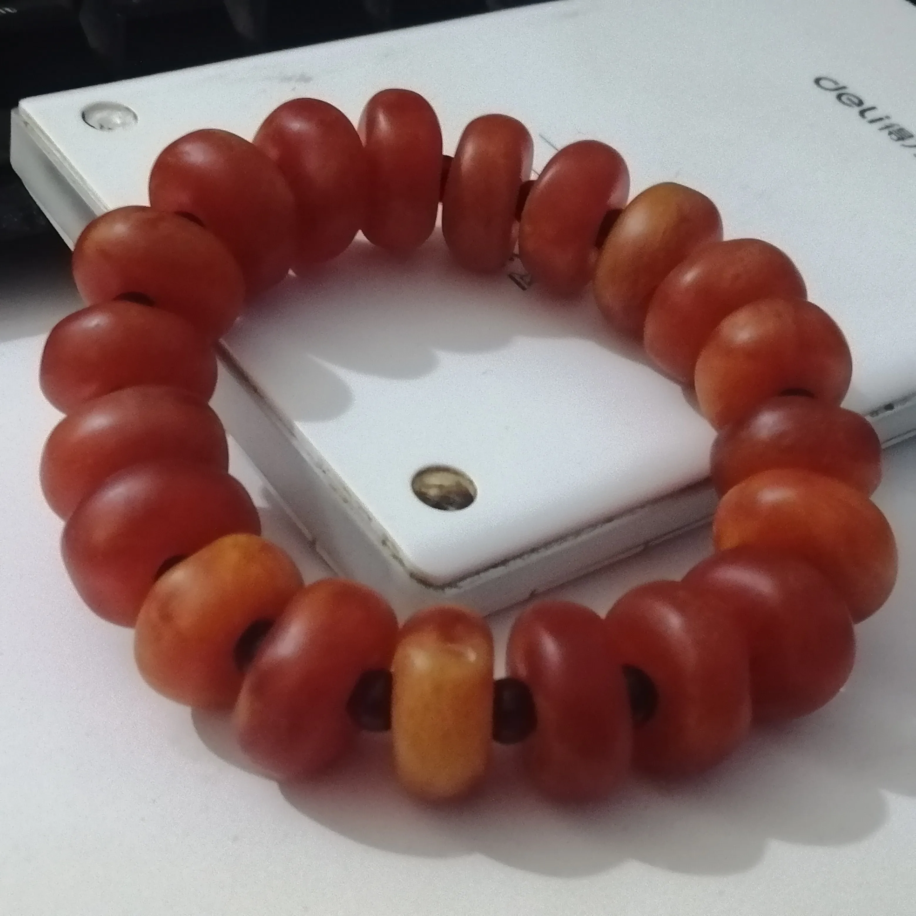 Натуральный Янтарный браслет настоящие бриллиантовые бусины из бисера