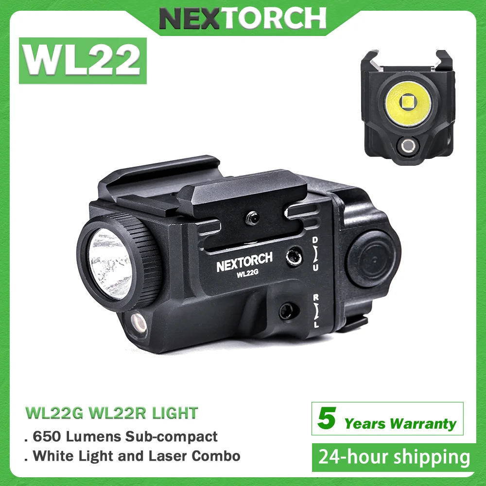 Фото Фонарик NEXTORCH WL22G/WL22R, тактическая лампа с белым светом, легкий, двойной источник света №1