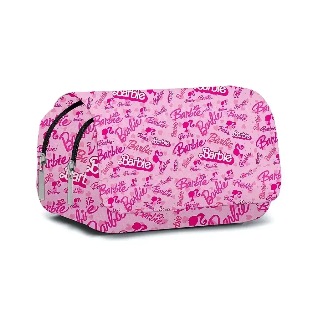 MINISO Барби двухмерная школьная сумка с принтом двухслойная для ручек откидной