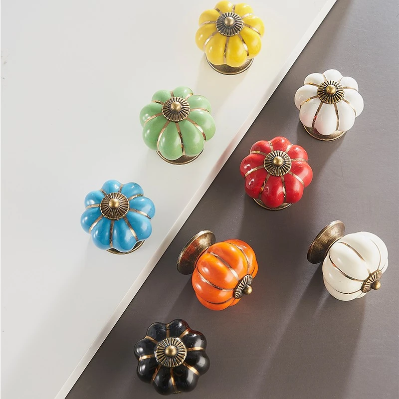 Мебель ящик шкаф кухонная ручка для мебели дверные ручки тыква металлическая