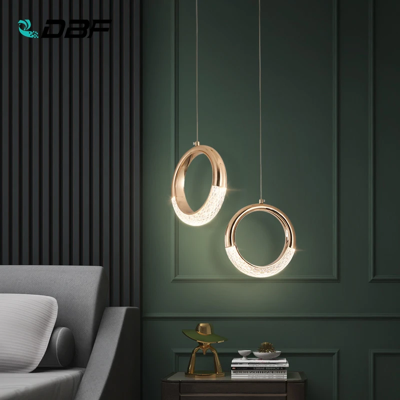 

Round Ring Crystal LED Pendant Lights Indoor Lighting Kids Hanging Lamp For Home Kitchen Dining Table Living Room Decoration