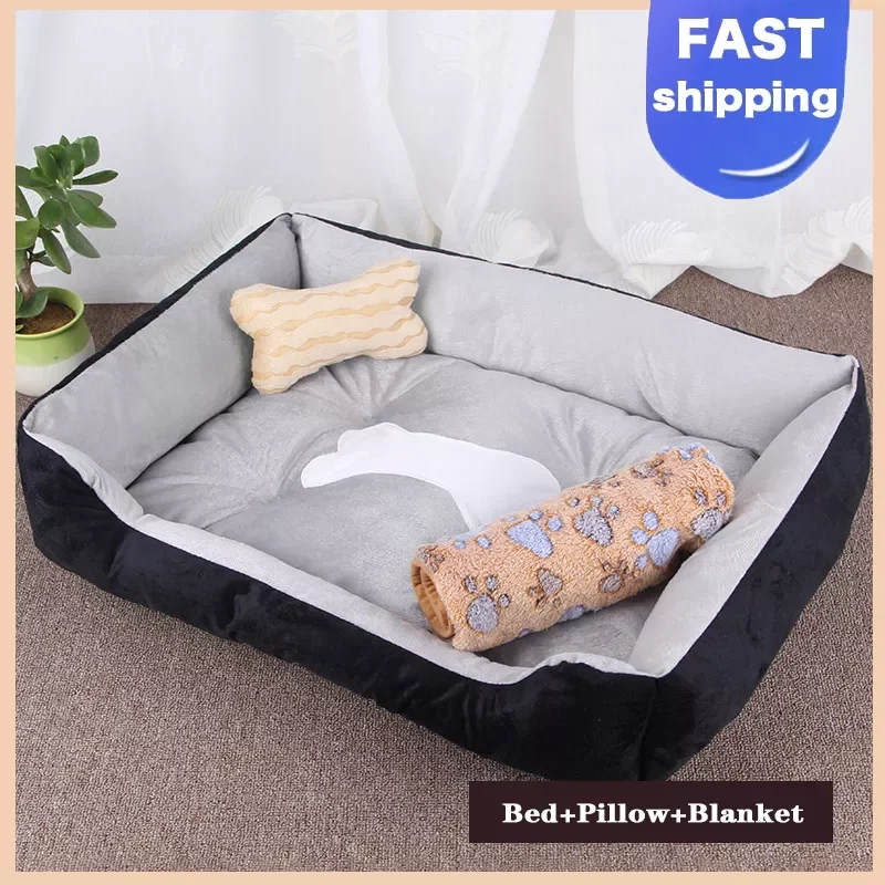 

Pet Bed Warm Memory Foam For Small Medium Large Dog Super Soft Pet Beds For Dogs Washable House For Cat Puppy Cotton Kennel Mat