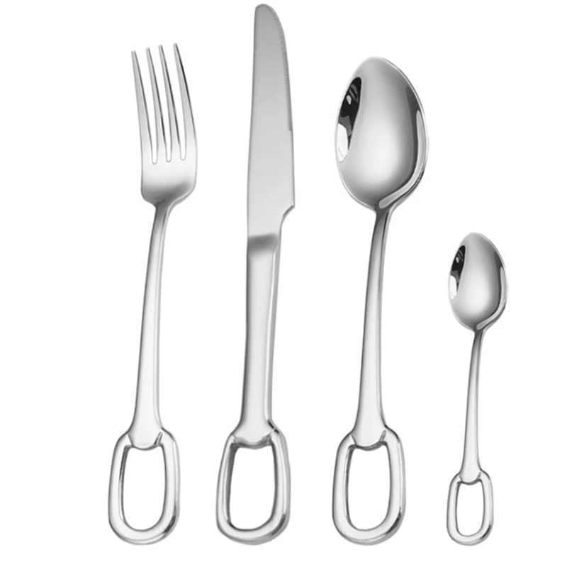 

HOT-4Pcs/набор, набор столовых приборов из нержавеющей стали