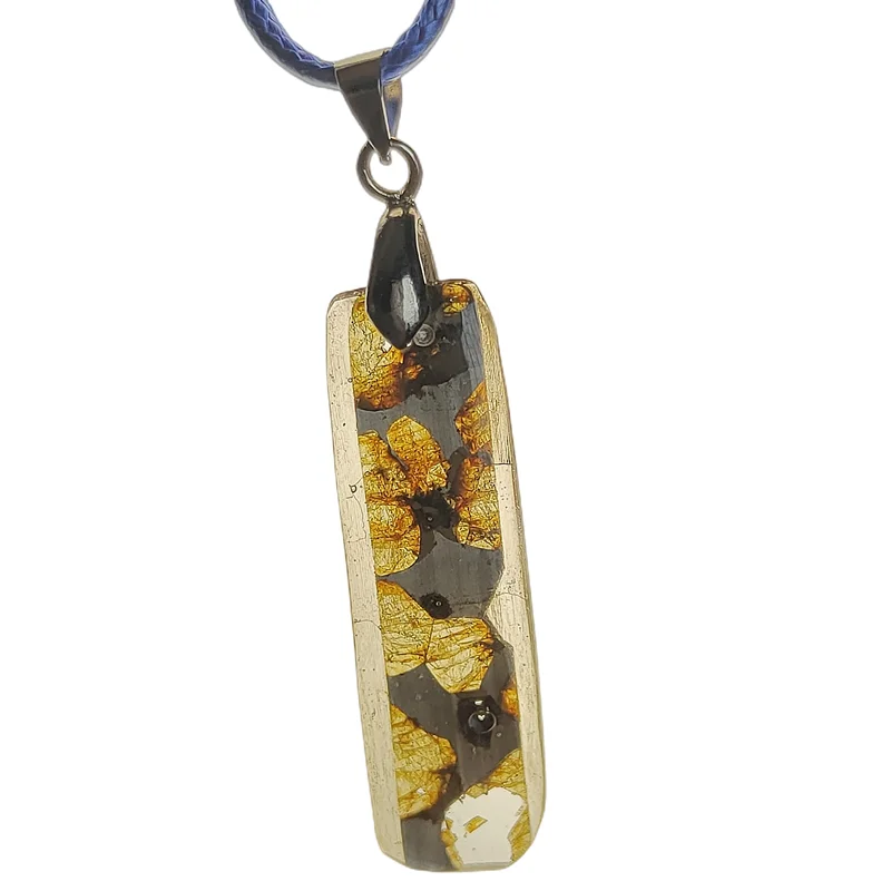 Need Serico Olive Meteorite Slice Pendant Natural Meteorite Necklace Jewelry Kenya Olive Meteorite Pendant Specimen