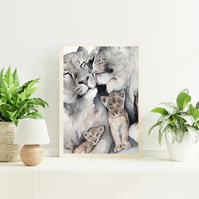 Настенный постер с изображением животных