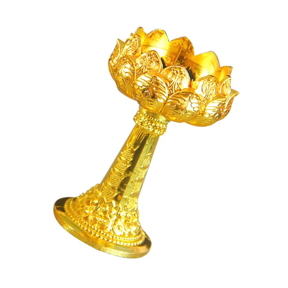 

Holderlotus Tealight Candlestick Light Stand Decorativelamp Candleholder Butter Oil Temple Tea Flower Ornament Votive Metal