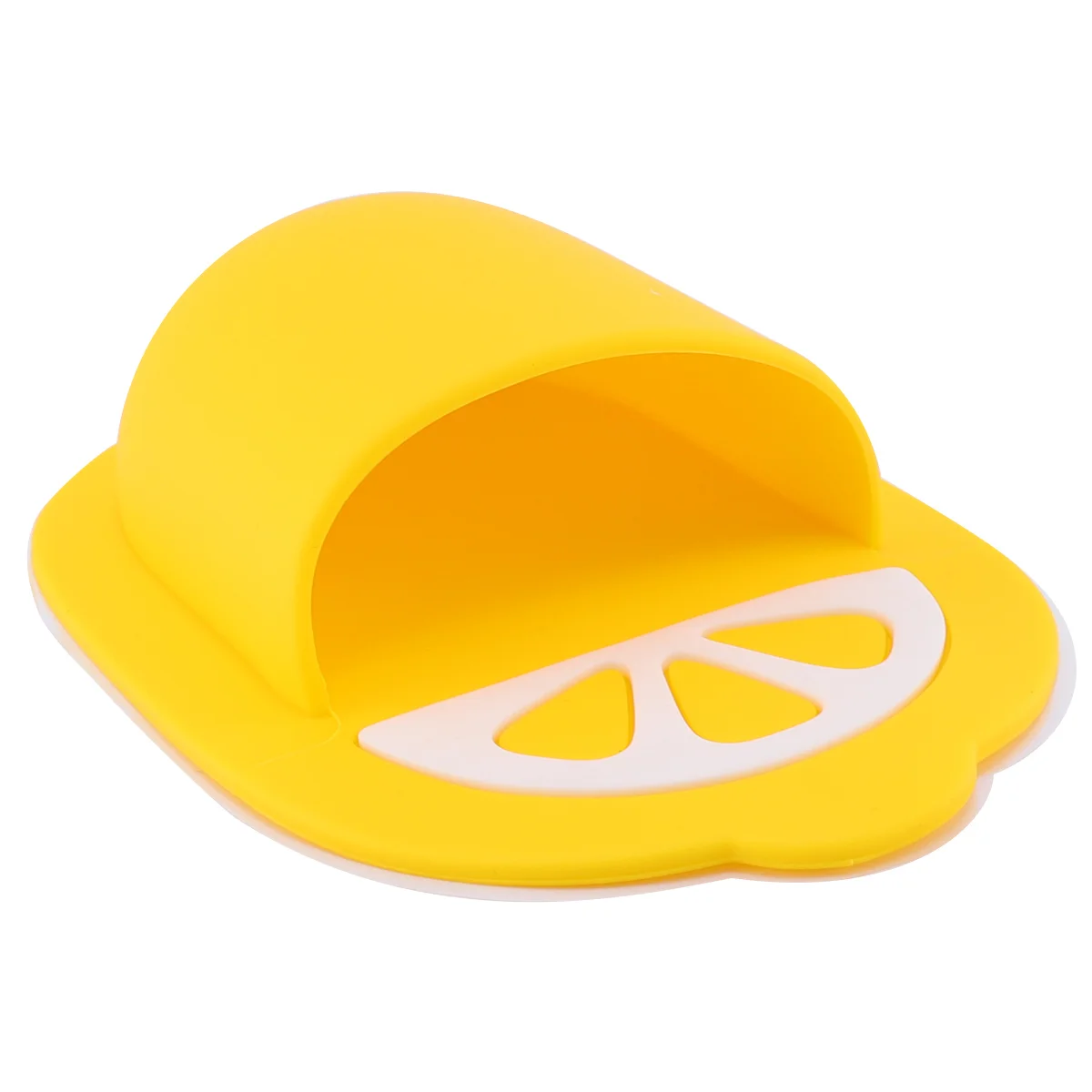 

1Pc Wall Mounted Storage Rack Creative Cartoon Box Silicone Bathroom Rack Punch Free Storage Container (Yellow Lemon Type)