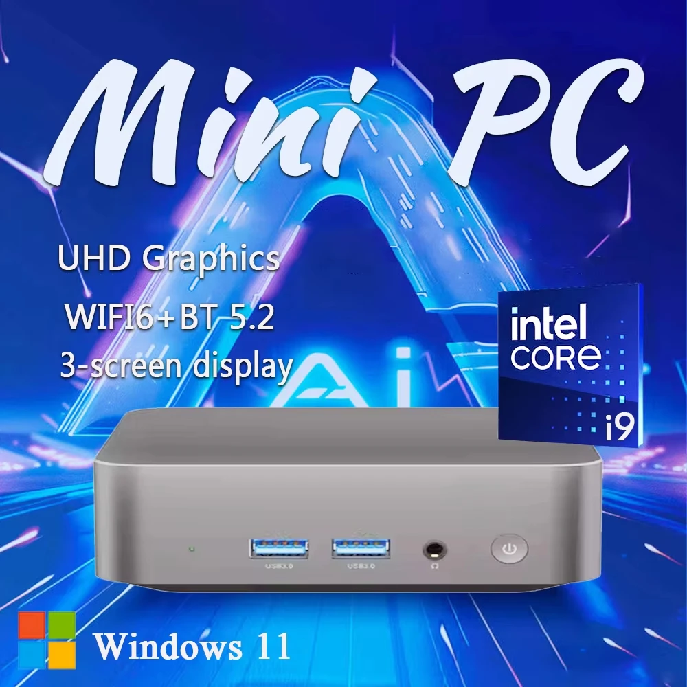 Фото Игровой мини-ПК Windows11 Intel Core i9 8950HK/N5095A 16 ГБ DDR4 1 ТБ 2 ТБ WiFi6 M.2 SSD UHD Графика 1000 Мбит/с Ethernet Мини-ПК №1