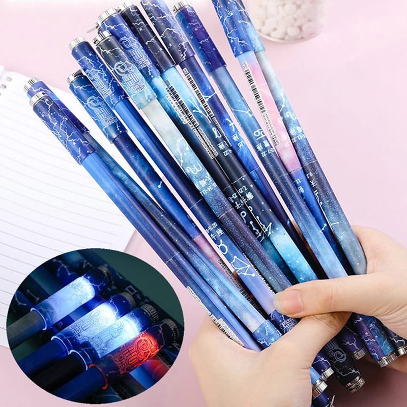

NEW 1Pc Magnet Spinning Pen LED Random Color Creative Release Pressure Rotating Pen Gel Pen Kids Christmas Gift Office Supply
