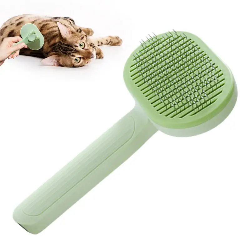 

Self Cleaning Slicker Brush Dog Brush For Shedding Dog Cat Bunny Pet Grooming Shedding Brush Easy Using Pet Massaging Tool