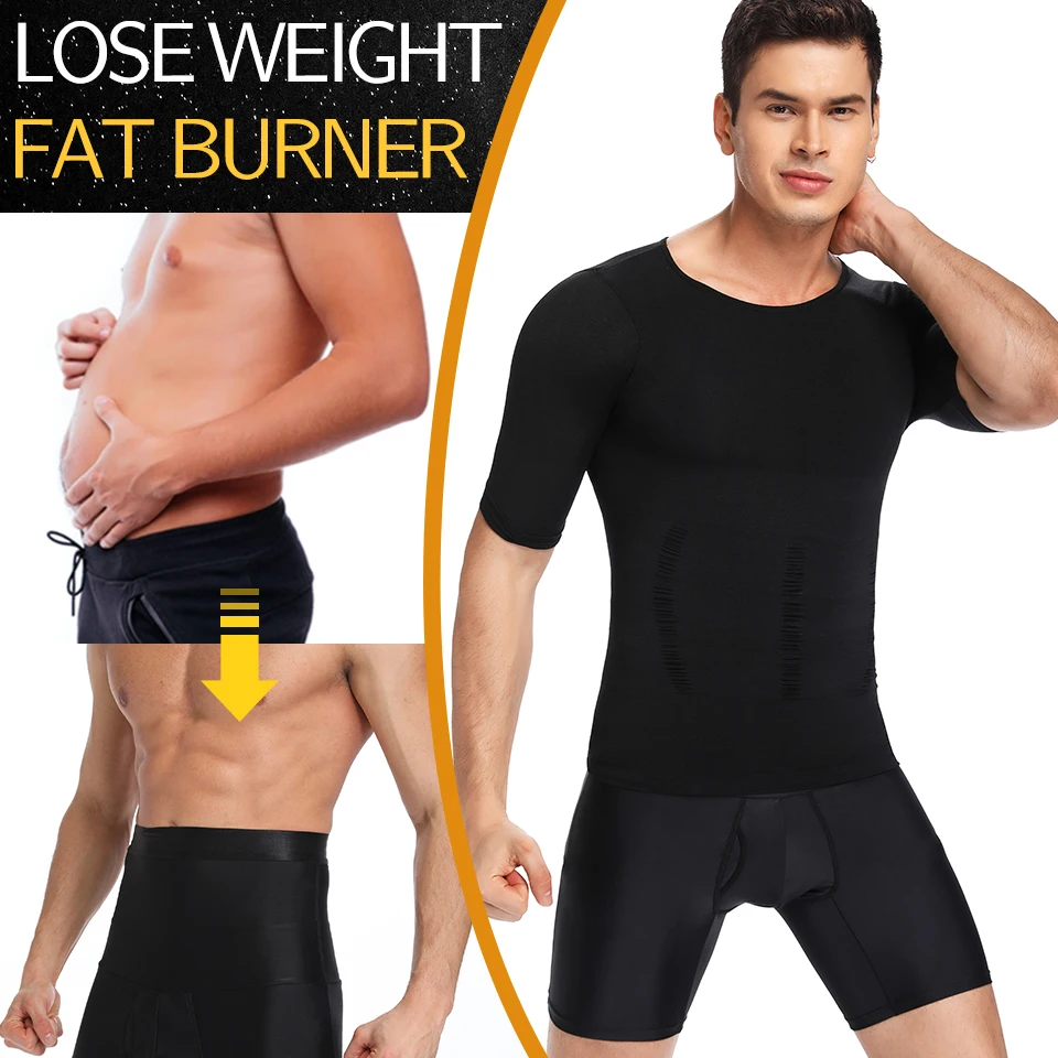 Men Tummy Control Shorts Body Shaper Compression High Waist Trainer Belly Tummy Control Slimming Shapewear Boxer Underwear Fajas