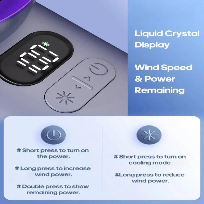 Новинка 2024 сверхсильный бесшумный ручной вентилятор для охлаждения удобный