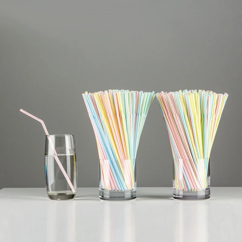 

Disposable Plastic DIY Curved Straws Cocktail Accessories Funny Plastic Straw Flexible Disposable Tableware Straws for Drinks