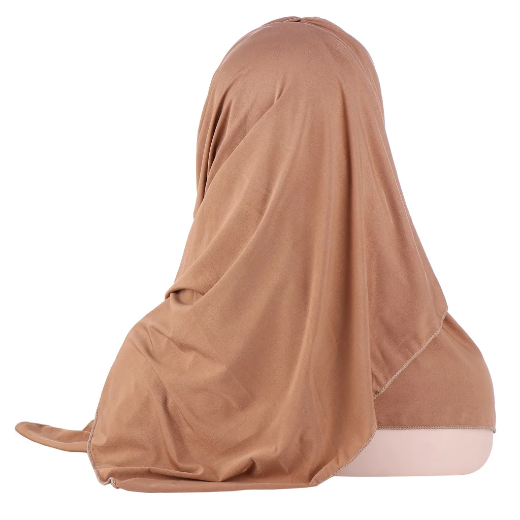 Muslim Women Khimar Sequin Decor Cross Forehead Scarf for Muslim Women Headwrap Ramadan Islamic Clothing