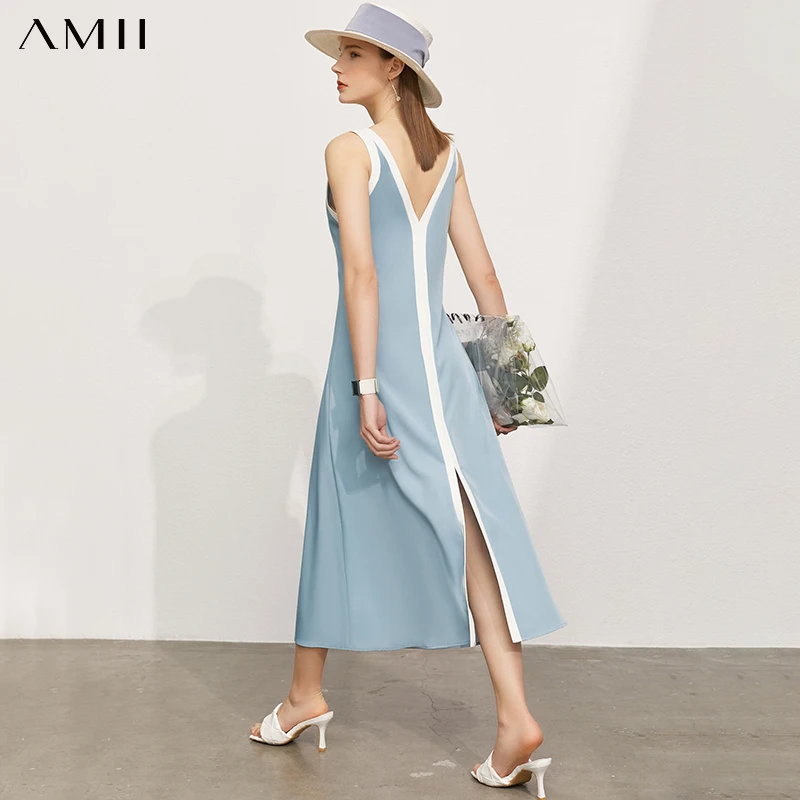 

Женское летнее платье с V-образным вырезом, до щиколотки