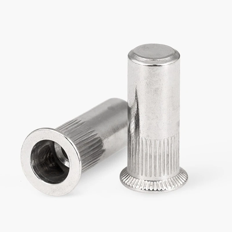 

SUS304 Countersink head rivet nut Sealed Vertical stripes body close end M3 M4 M5 M6 M8 M10 M12 Blind Insert nut 304DCTZW