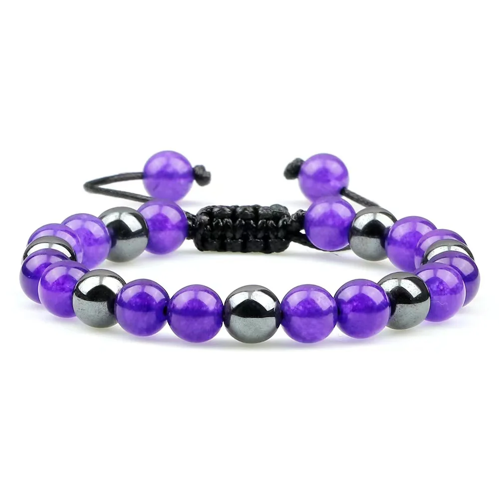 

Hand Woven Bracelet, Green Color Tiger Black Gallbladder Frosted Glossy Bracelet, Men's Beaded Accessories, Couple Gifts